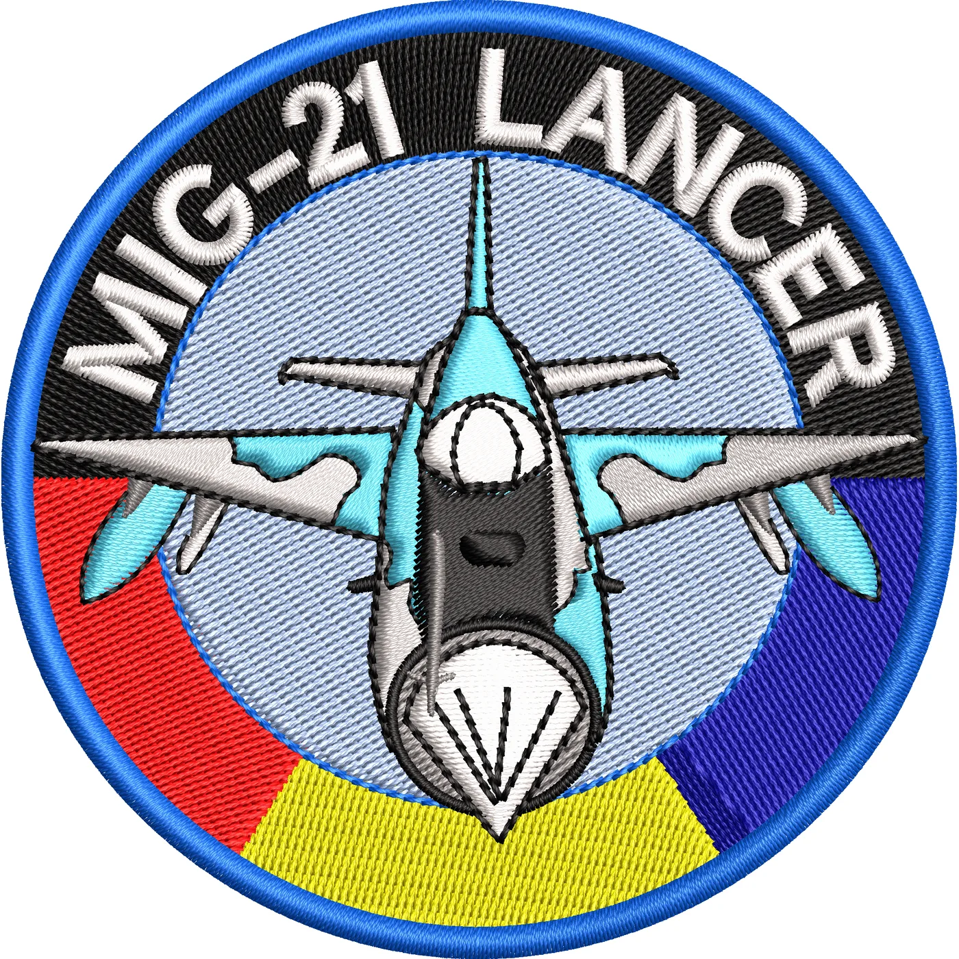 EMBLEMA MIG 21 LANCER / roaf tehnic tricolor / 1
