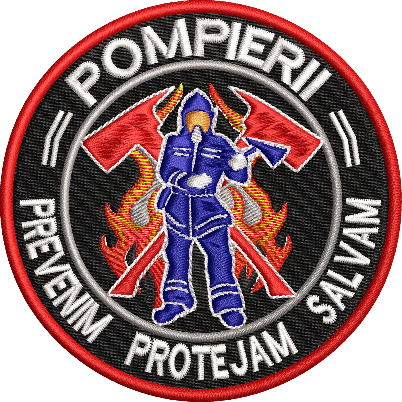 ECUSON / EMBLEMA - POMPIERII MILITARI ( VARIANTA 3 )